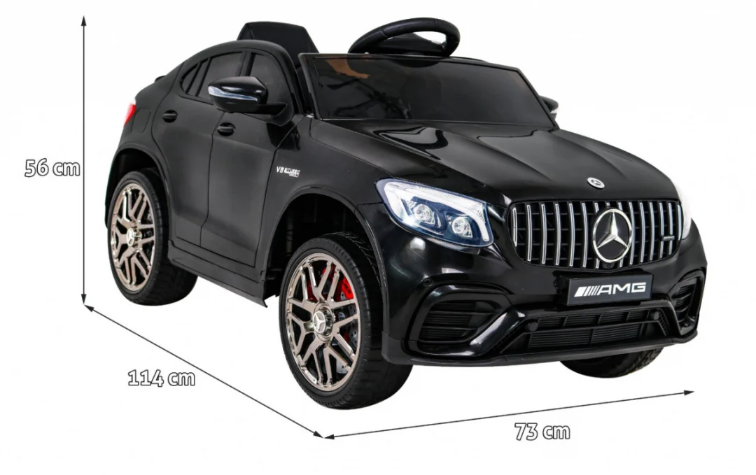 Mercedes Benz GLC63S za djecu Crni SUV + Daljinski upravljač + 4x4 pogon, crna_2