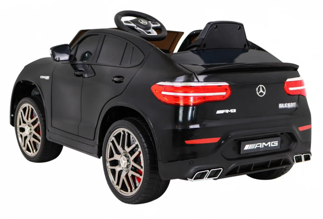 Mercedes Benz GLC63S za djecu Crni SUV + Daljinski upravljač + 4x4 pogon, crna_4