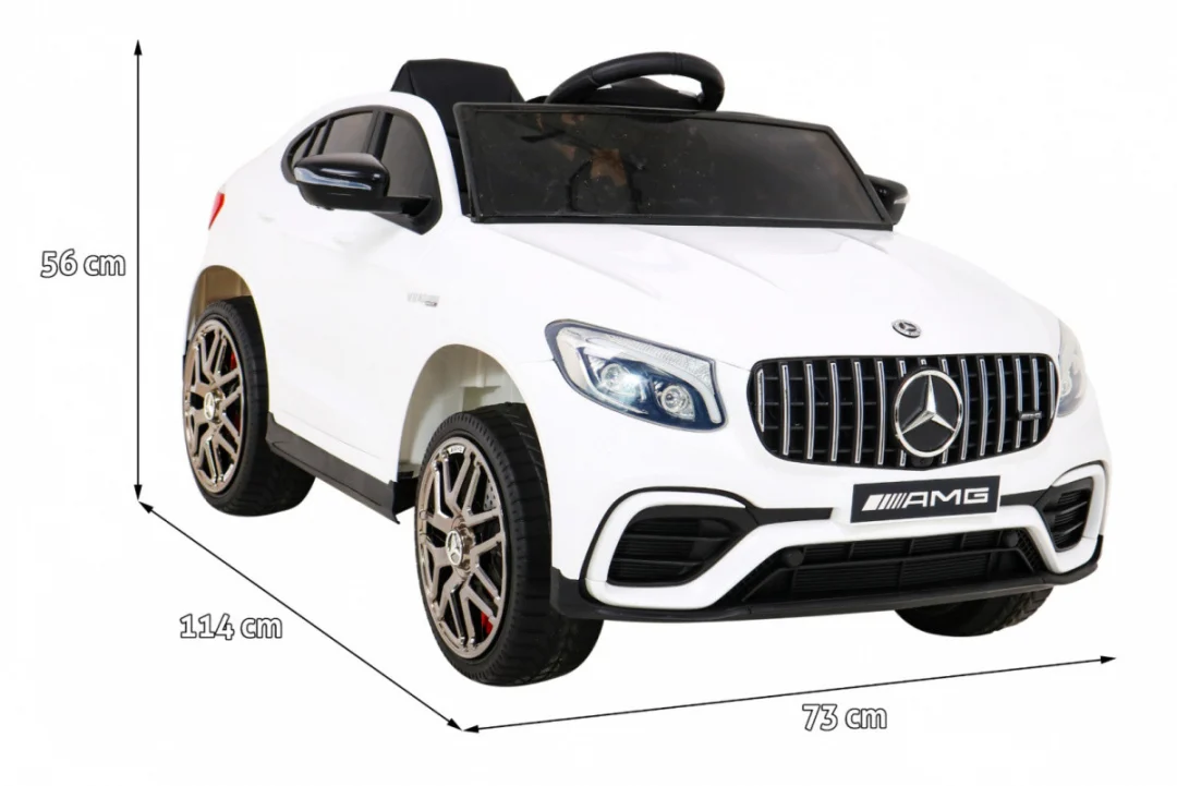 Mercedes Benz GLC63S za djecu, bijeli SUV + daljinski upravljač + 4x4 pogon, bijela_2