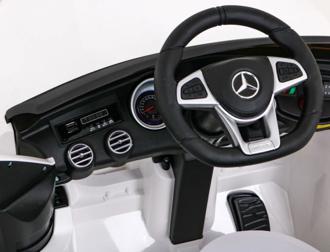 Mercedes Benz GLC63S za djecu, bijeli SUV + daljinski upravljač + 4x4 pogon, bijela_8