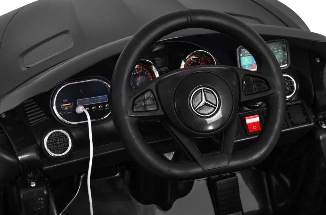 Mercedes Benz GT dječja autosjedalica na baterije crna + daljinski upravljač + spori start + MP3 LED_7