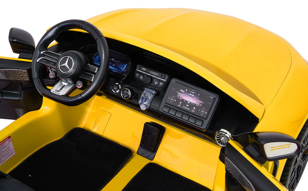 Mercedes-Benz GT63 AMG žuti auto na akumulator_18