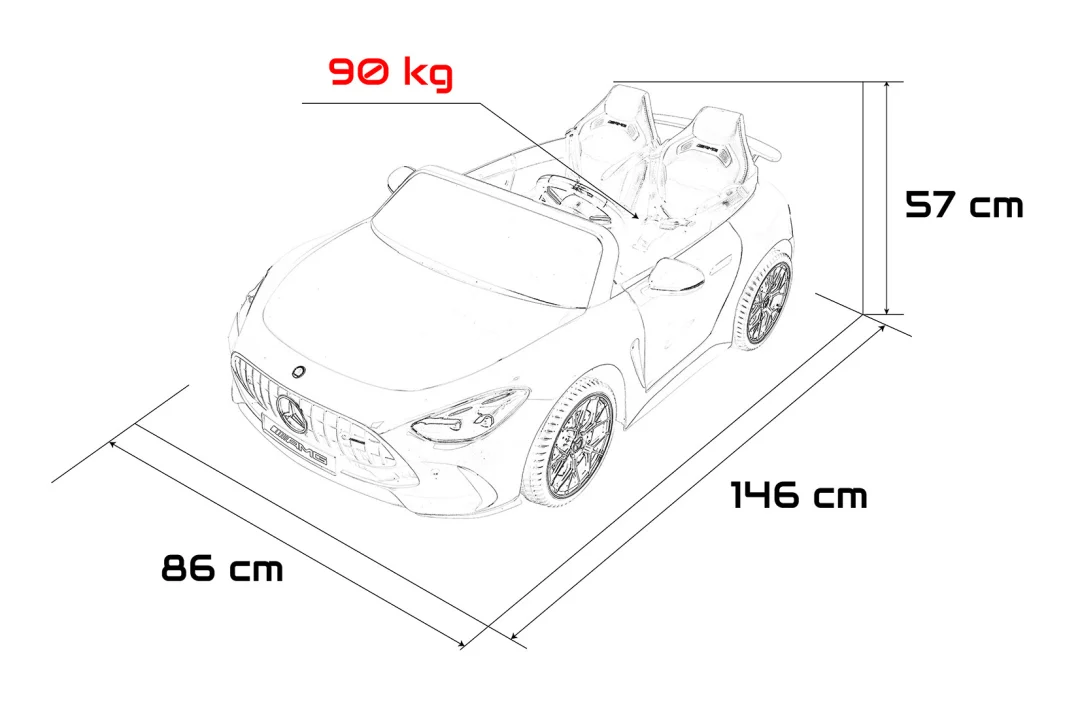 Mercedes-Benz GT63 AMG žuti auto na akumulator_2