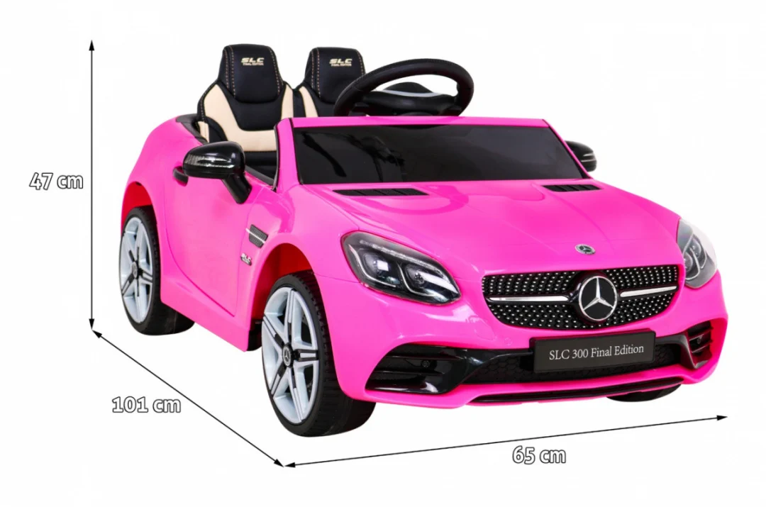 Mercedes-Benz SLC300 na akumulator, ružičasti_2