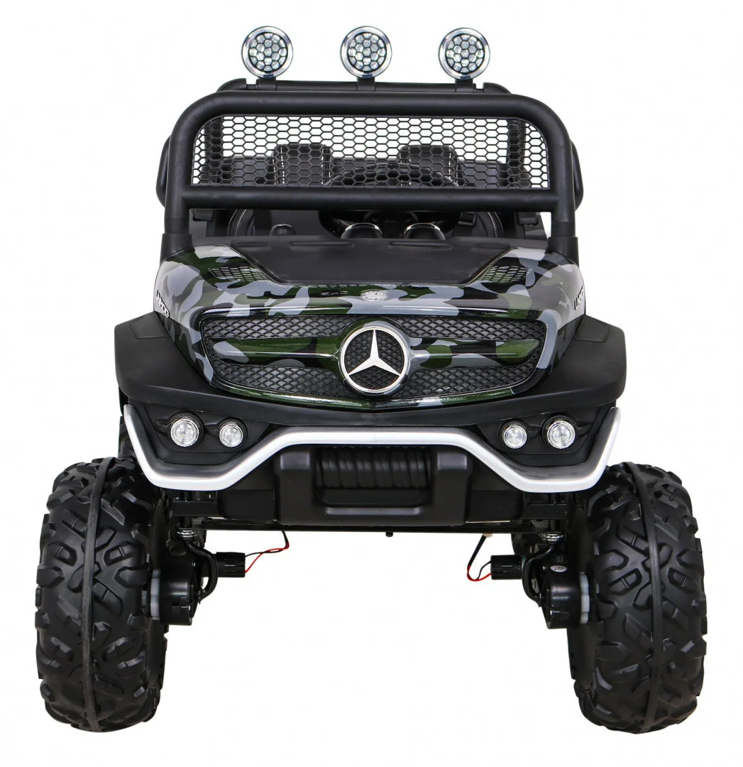 Mercedes Benz Unimog za djecu Camo boja + 4x4 pogon + daljinski upravljač + prtljažnik + spori_3