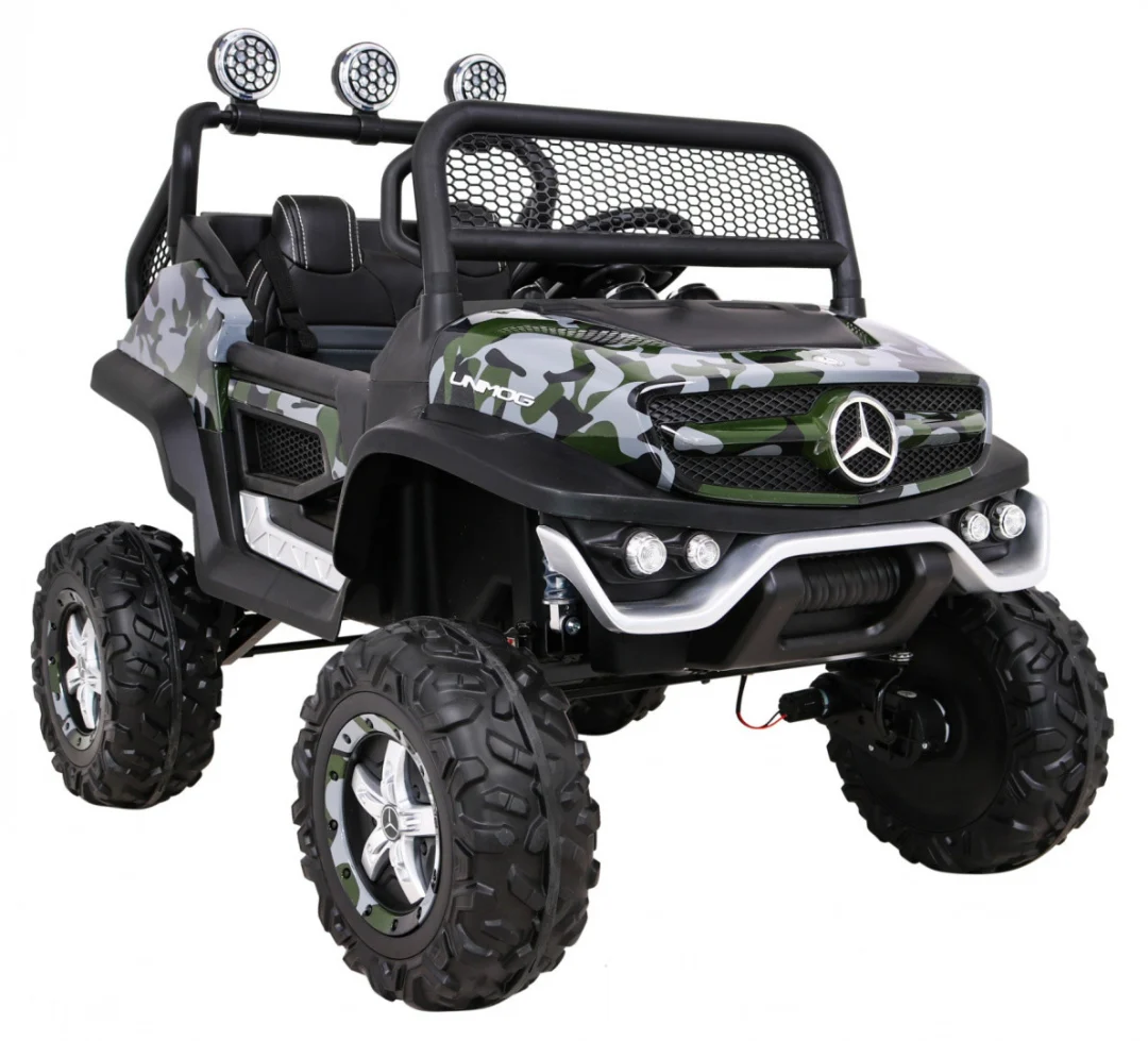 Mercedes Benz Unimog za djecu Camo boja + 4x4 pogon + daljinski upravljač + prtljažnik + spori_9
