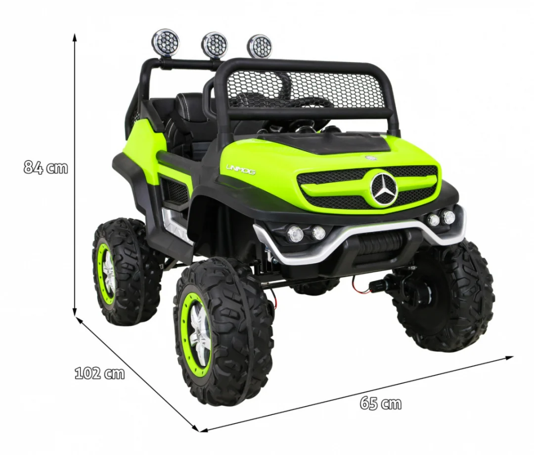 Mercedes Benz Unimog za djecu Zeleni + 4x4 pogon, zelena_2