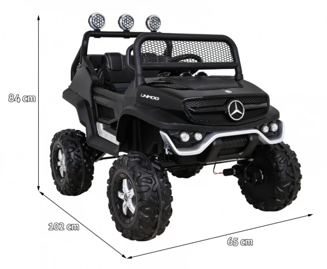 Mercedes Benz Unimog za djecu crni + terenski 4x4, crna_2