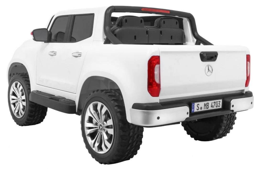 Mercedes Benz X-klasa za djecu Bijeli pick-up + daljinski upravljač + 4x4 pogon, bijela_5