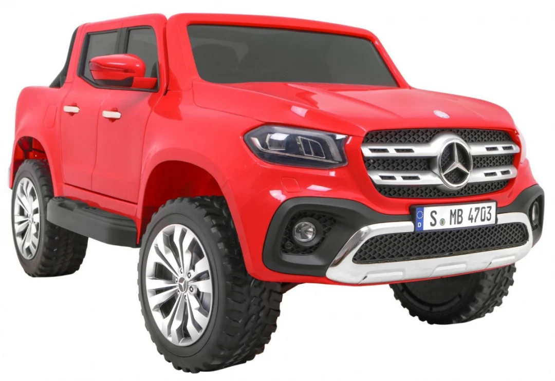 Mercedes Benz X-klasa za djecu crvena + daljinski upravljač + 4x4 pogon + MP4 + nosač za prtljagu_10