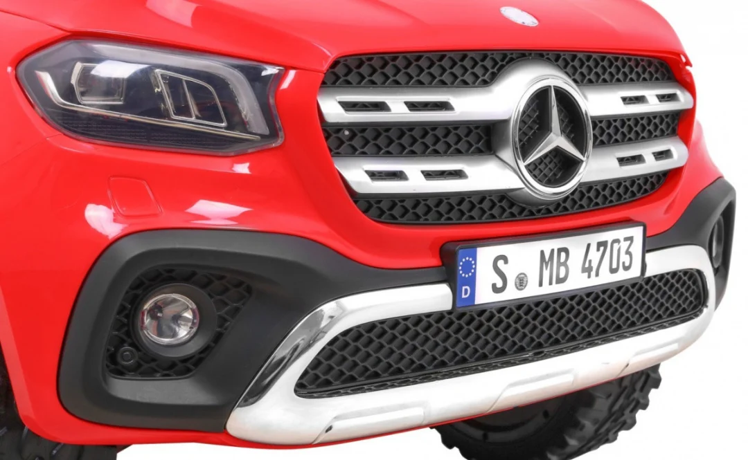 Mercedes Benz X-klasa za djecu crvena + daljinski upravljač + 4x4 pogon + MP4 + nosač za prtljagu_11