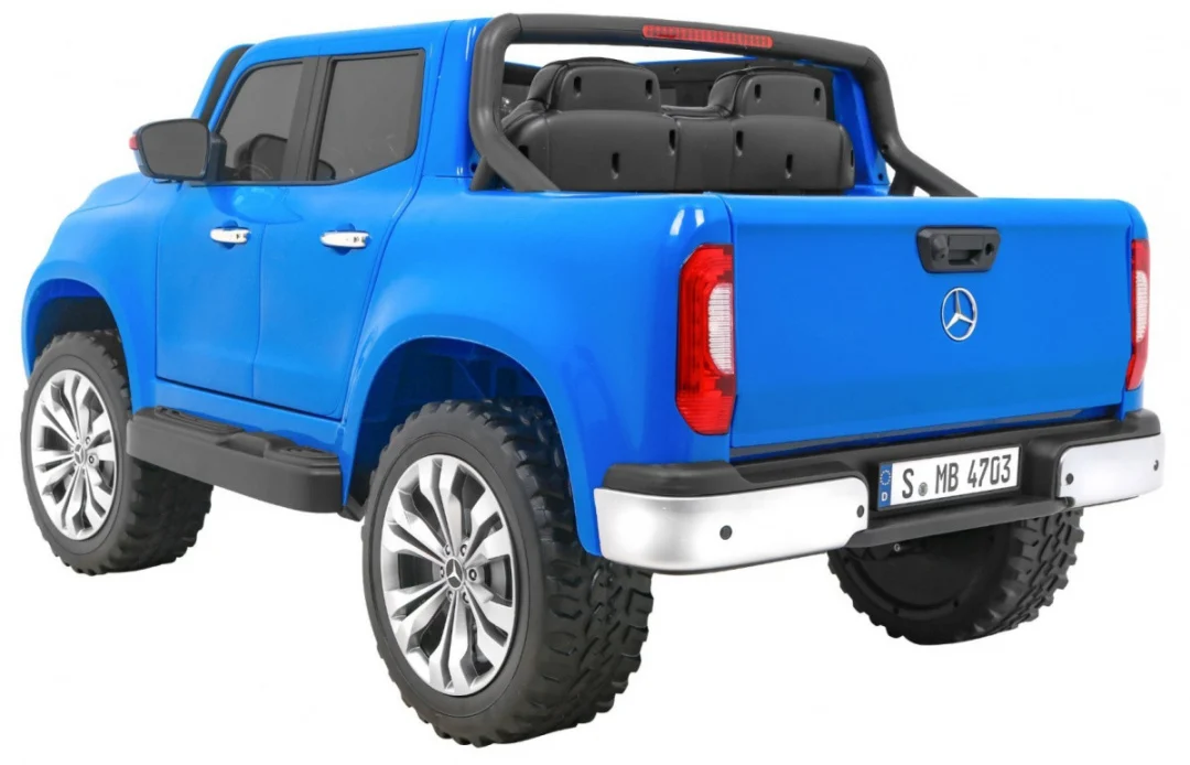 Mercedes Benz X-klasa za djecu plava + daljinski upravljač + 4x4 pogon + MP4 + nosač za prtljagu_5