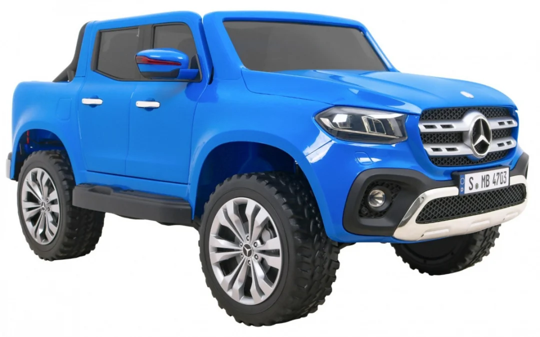 Mercedes Benz X-klasa za djecu plava + daljinski upravljač + 4x4 pogon + MP4 + nosač za prtljagu_7