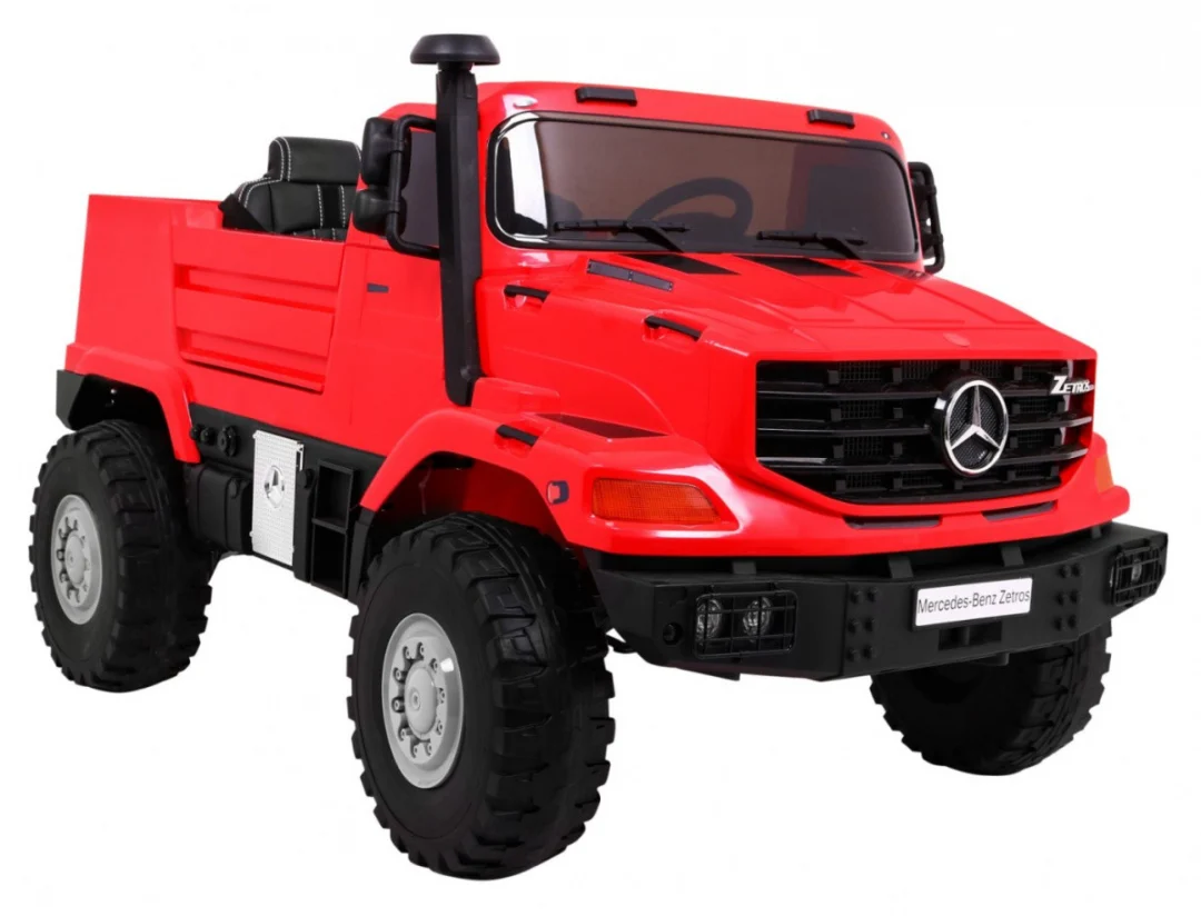 Mercedes-Benz Zetros dječji automobil na baterije, crveni + 2 sjedala + prtljažnik, crvena_12