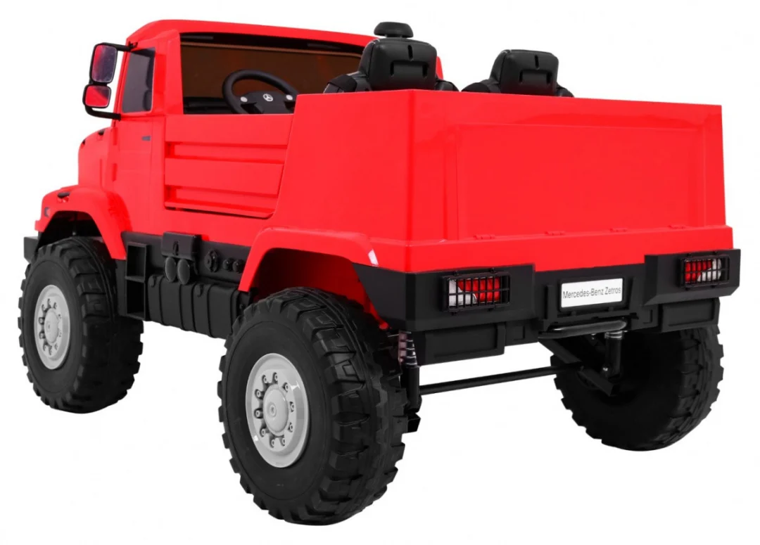 Mercedes-Benz Zetros dječji automobil na baterije, crveni + 2 sjedala + prtljažnik, crvena_5