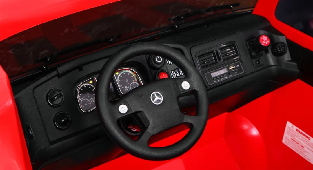 Mercedes-Benz Zetros dječji automobil na baterije, crveni + 2 sjedala + prtljažnik, crvena_6