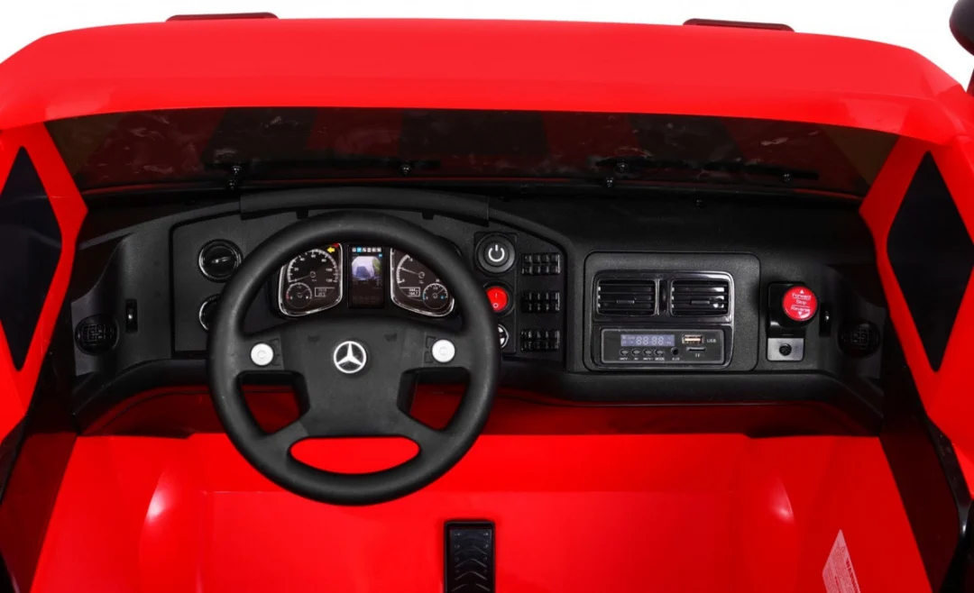 Mercedes-Benz Zetros dječji automobil na baterije, crveni + 2 sjedala + prtljažnik, crvena_8