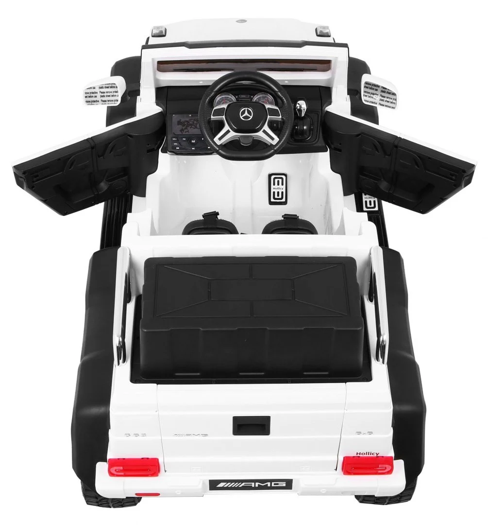 Mercedes G63 6x6 Dječji Automobil Bijeli + 2 Papučice Gasa + Podešavanje Sjedala + Audio, bijela_8
