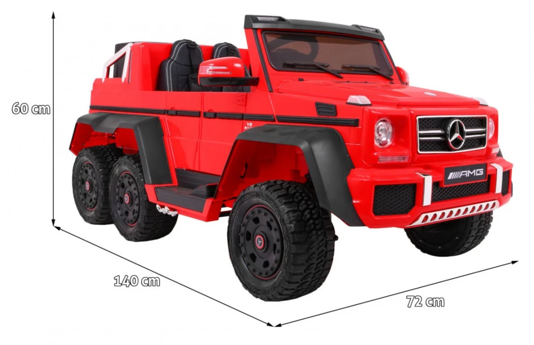 Mercedes G63 6x6 auto na akumulator, crveni_2
