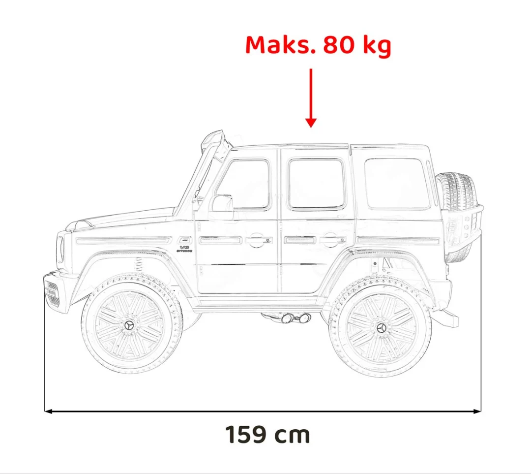 Mercedes G63 AMG XXL MP4 na akumulator, crveni_2