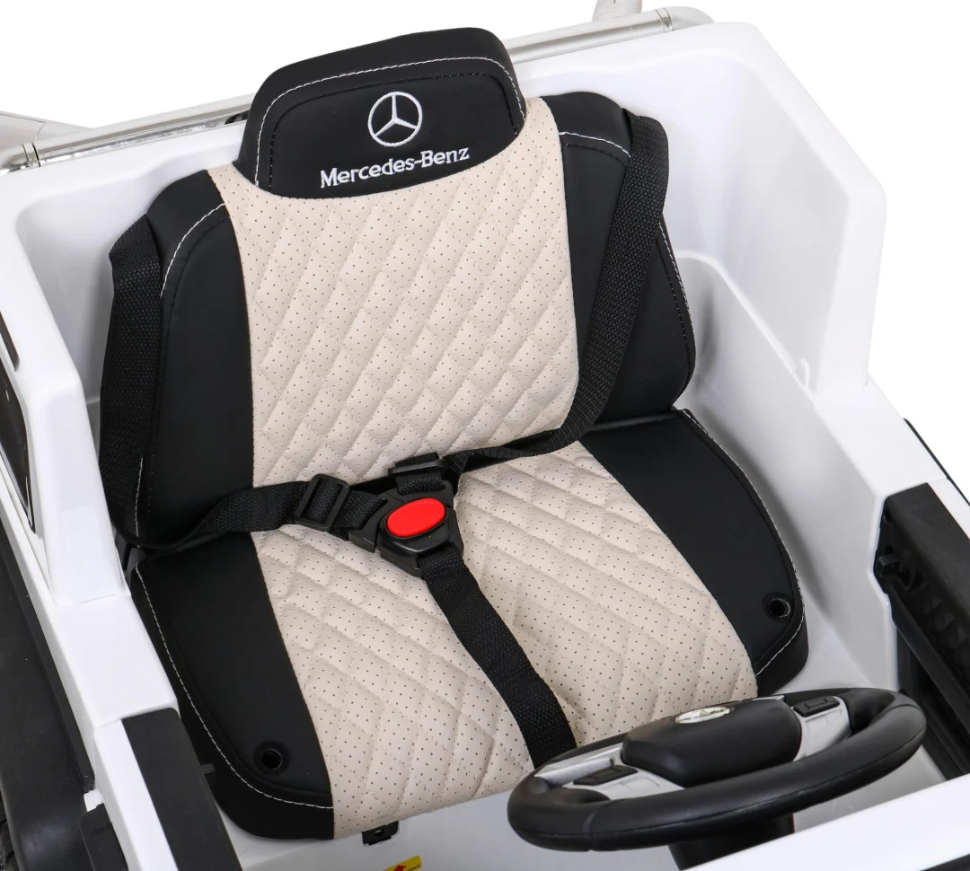 Mercedes G63 AMG automobil na baterije bijeli + daljinski upravljač + 6 EVA kotača + spori, bijela_12