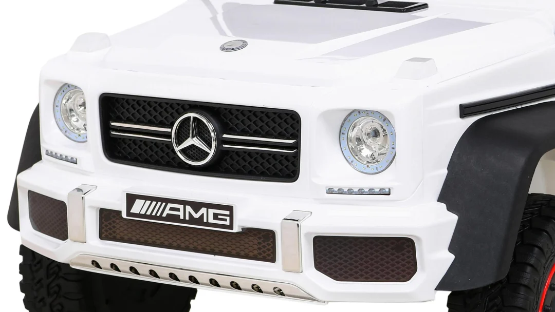 Mercedes G63 AMG automobil na baterije bijeli + daljinski upravljač + 6 EVA kotača + spori, bijela_13