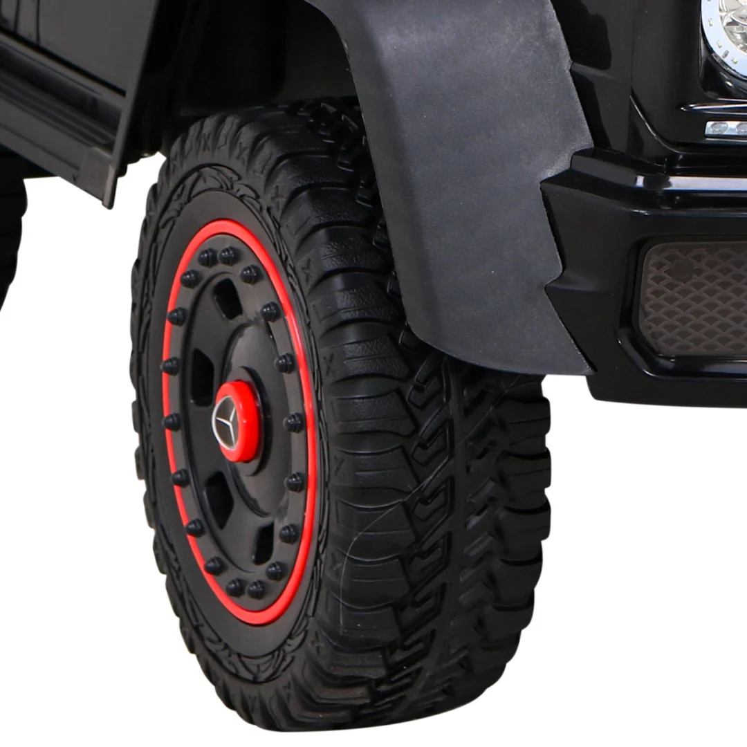 Mercedes G63 AMG automobil na baterije crni + daljinski upravljač + 6 EVA kotača + spori, crna_13
