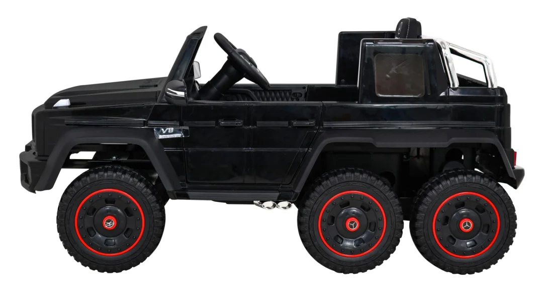 Mercedes G63 AMG automobil na baterije crni + daljinski upravljač + 6 EVA kotača + spori, crna_4