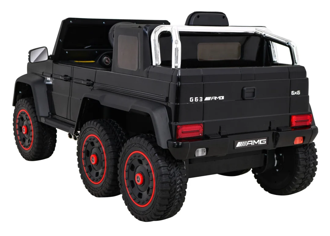 Mercedes G63 AMG automobil na baterije crni + daljinski upravljač + 6 EVA kotača + spori, crna_5