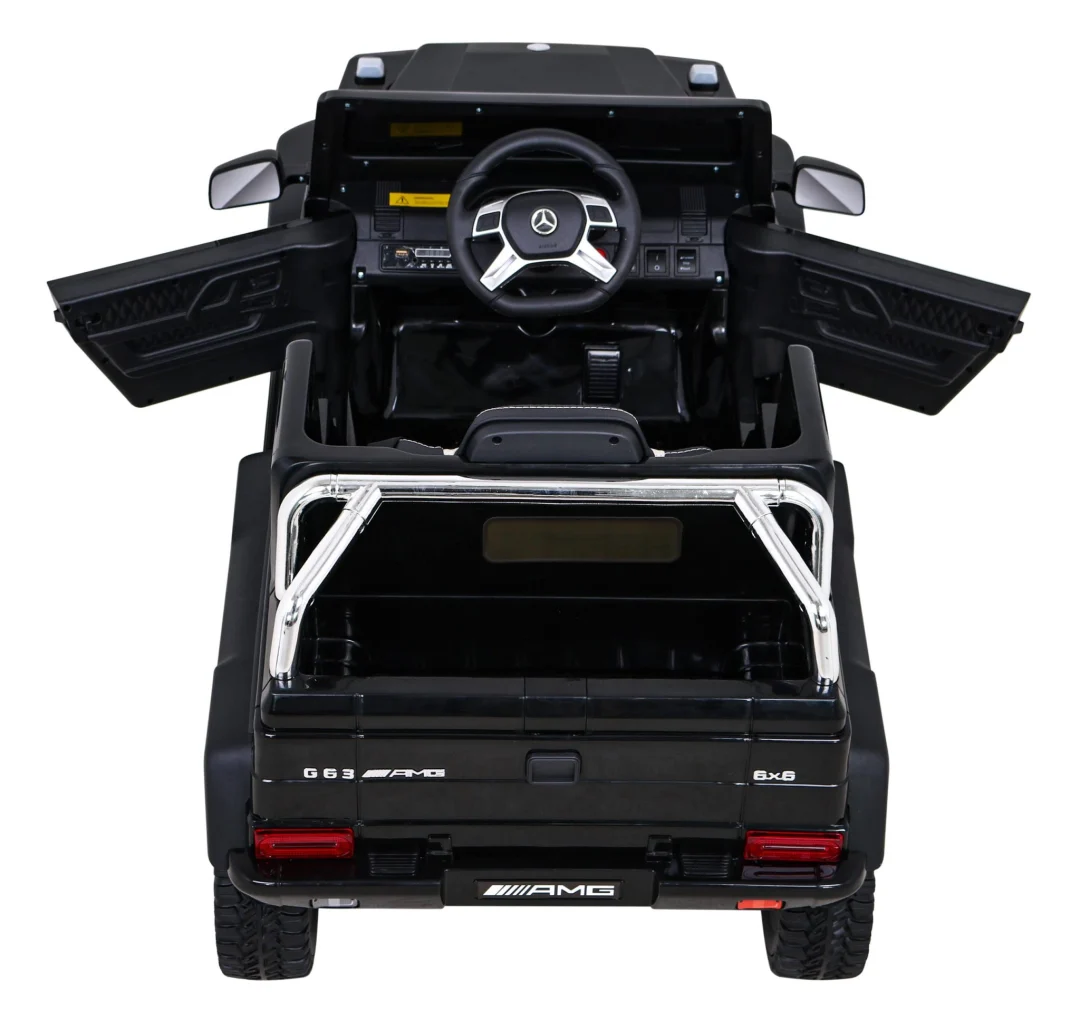 Mercedes G63 AMG automobil na baterije crni + daljinski upravljač + 6 EVA kotača + spori, crna_7