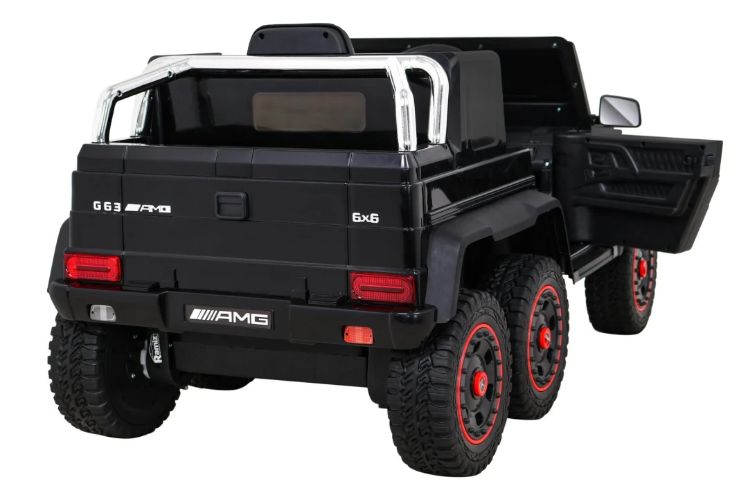 Mercedes G63 AMG automobil na baterije crni + daljinski upravljač + 6 EVA kotača + spori, crna_8