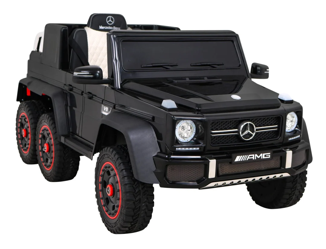Mercedes G63 AMG automobil na baterije crni + daljinski upravljač + 6 EVA kotača + spori, crna_9