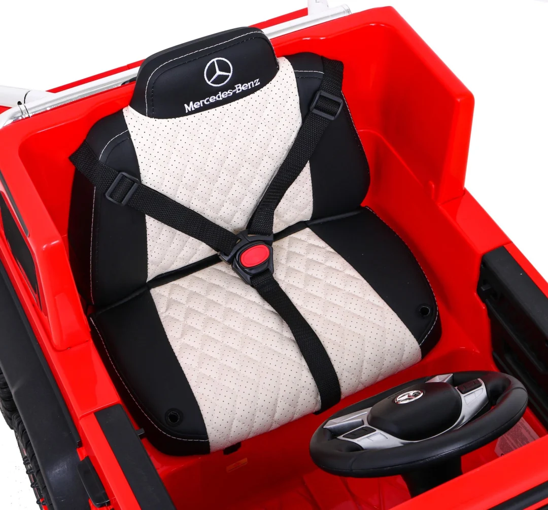 Mercedes G63 AMG automobil na baterije, crveni + daljinski upravljač + 6 EVA kotača + spori, crvena_12