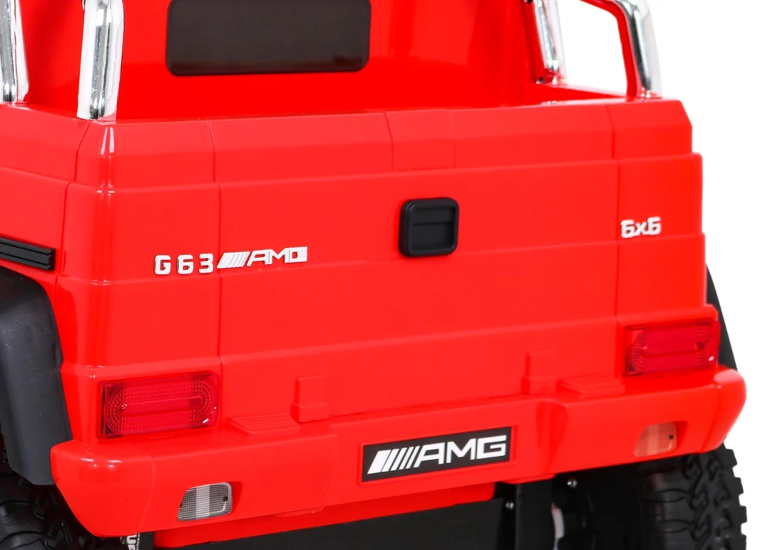 Mercedes G63 AMG automobil na baterije, crveni + daljinski upravljač + 6 EVA kotača + spori, crvena_14