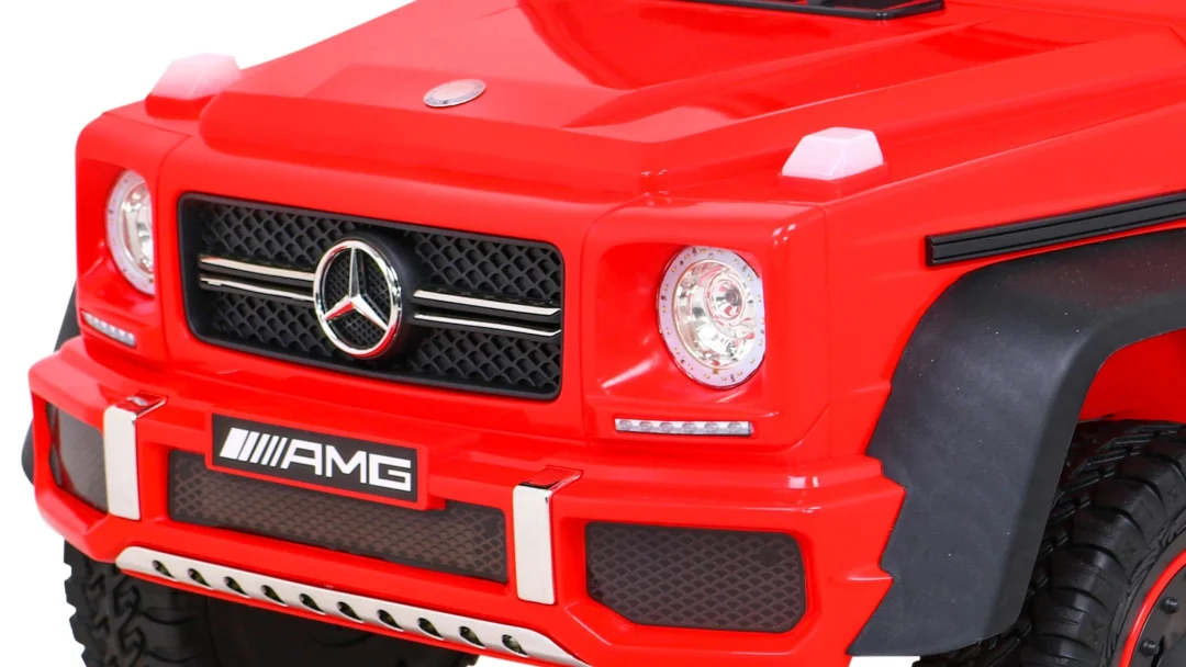 Mercedes G63 AMG automobil na baterije, crveni + daljinski upravljač + 6 EVA kotača + spori, crvena_15