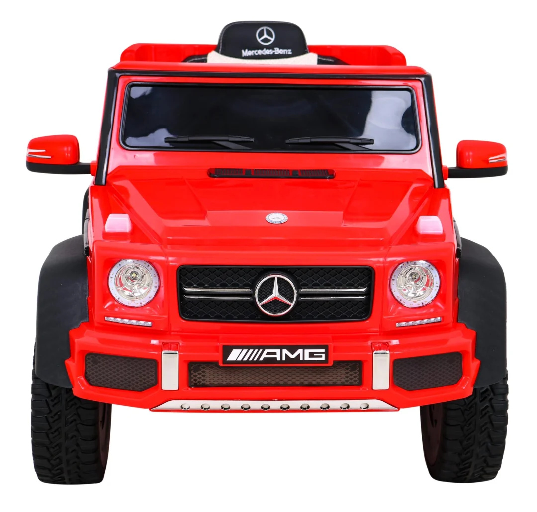 Mercedes G63 AMG automobil na baterije, crveni + daljinski upravljač + 6 EVA kotača + spori, crvena_3