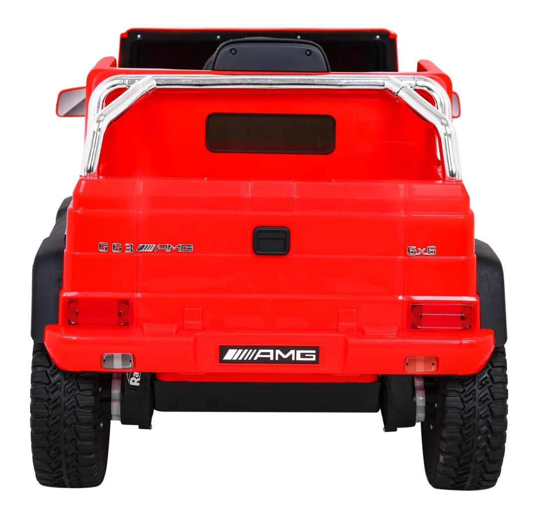 Mercedes G63 AMG automobil na baterije, crveni + daljinski upravljač + 6 EVA kotača + spori, crvena_6