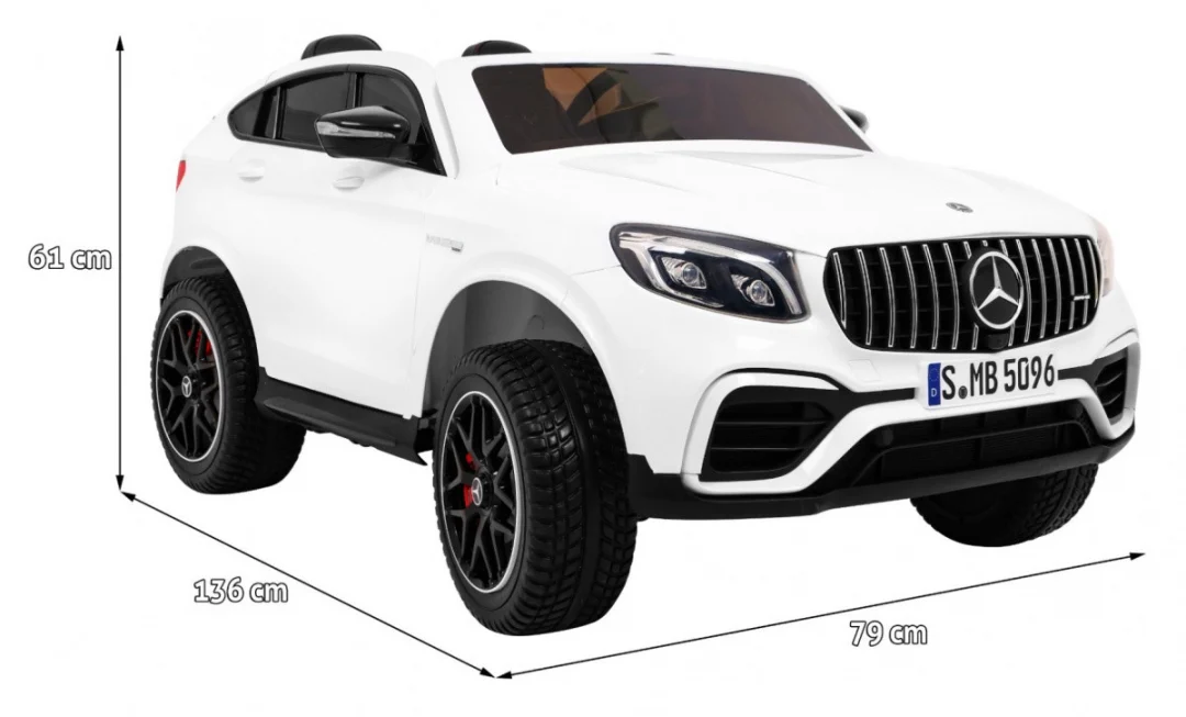 Mercedes GLC 63S dječji automobil bijeli SUV + 4x4 pogon, bijela_2