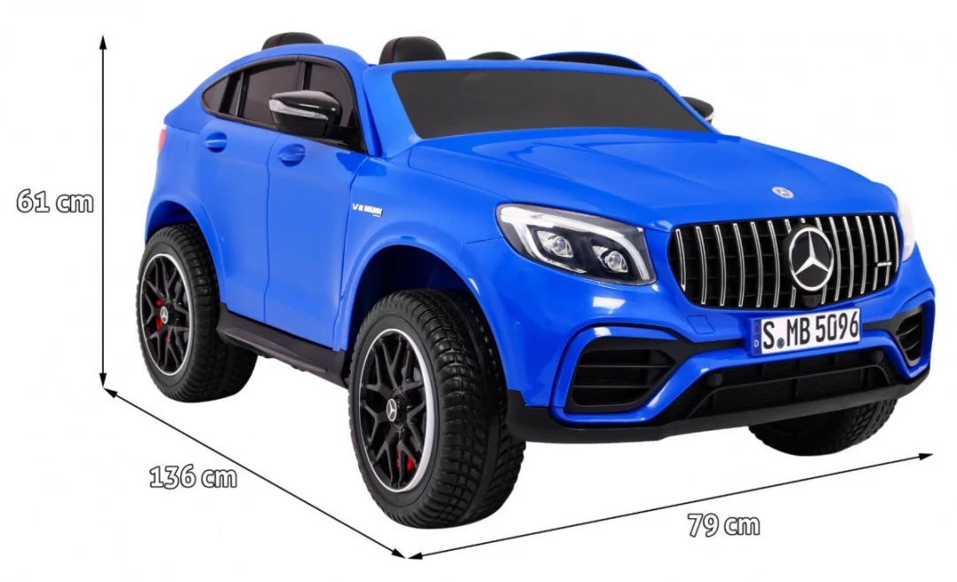 Mercedes GLC 63S dječji automobil - plavi SUV + 4x4 pogon, plava_2