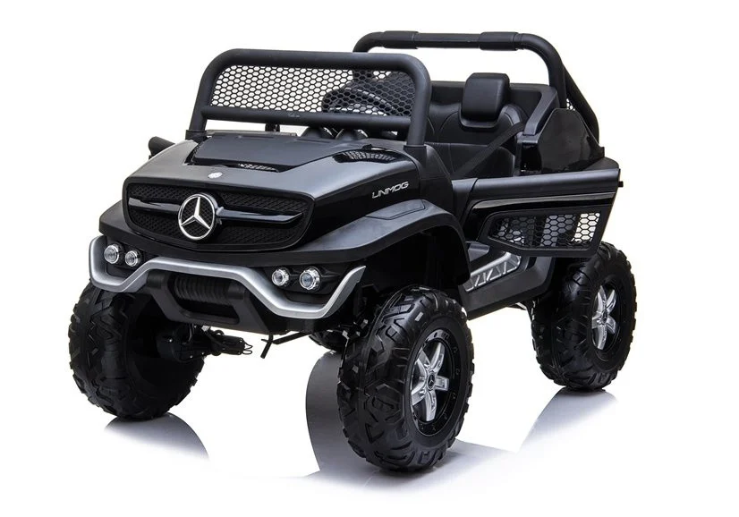 Mercedes Unimog auto na akumulator, crni, 4×4, 12V_10