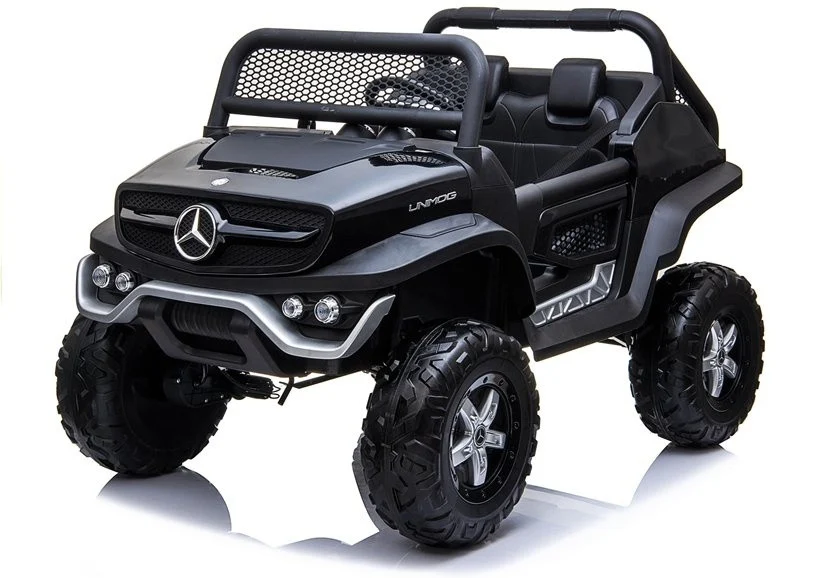 Mercedes Unimog auto na akumulator, crni, 4×4, 12V_3
