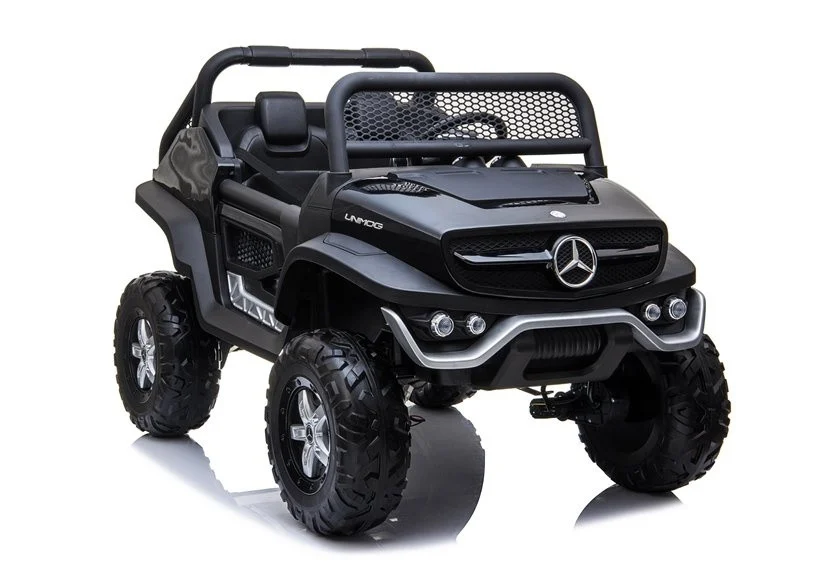 Mercedes Unimog auto na akumulator, crni, 4×4, 12V_7
