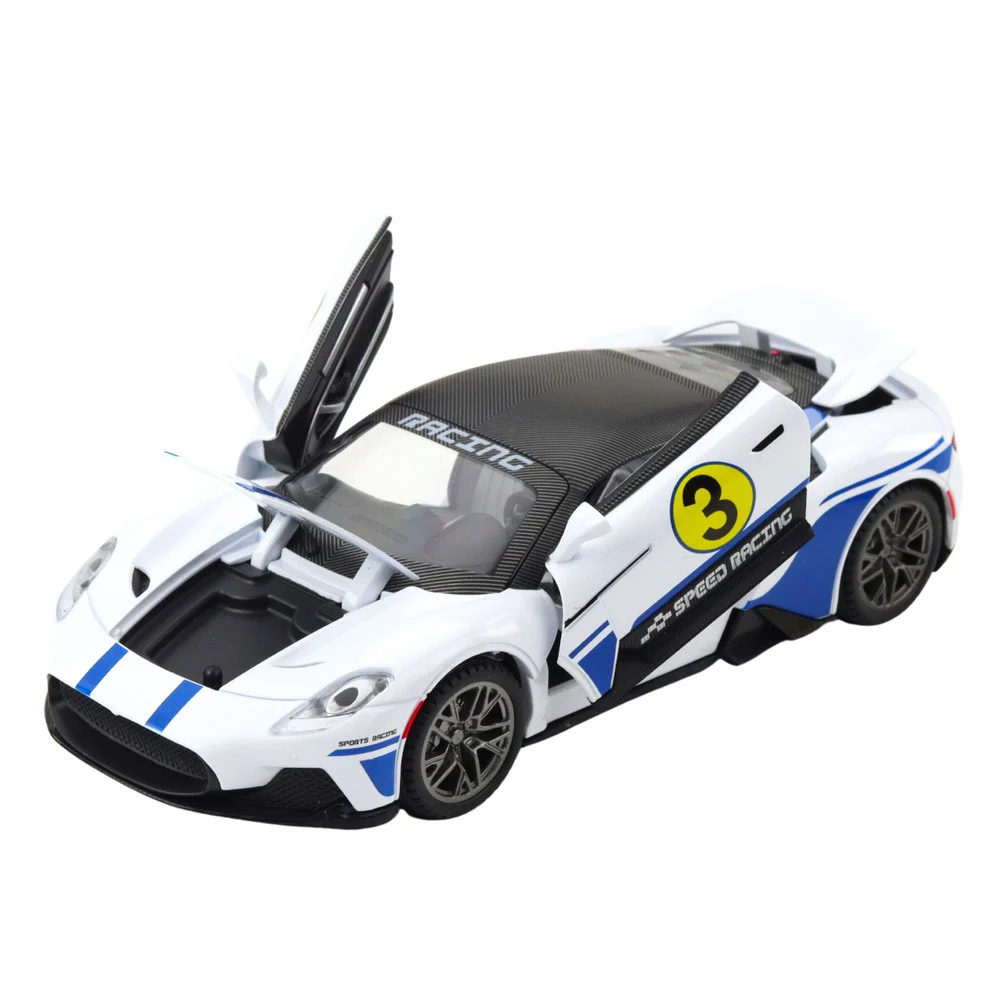 Metalna svjetla za sportske automobile Zvuci Vožnja Bijela 1:22_4