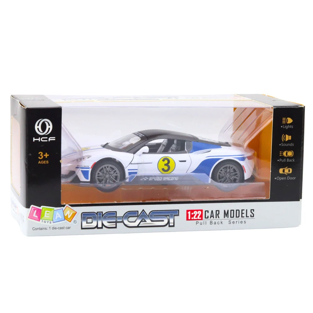 Metalna svjetla za sportske automobile Zvuci Vožnja Bijela 1:22_5
