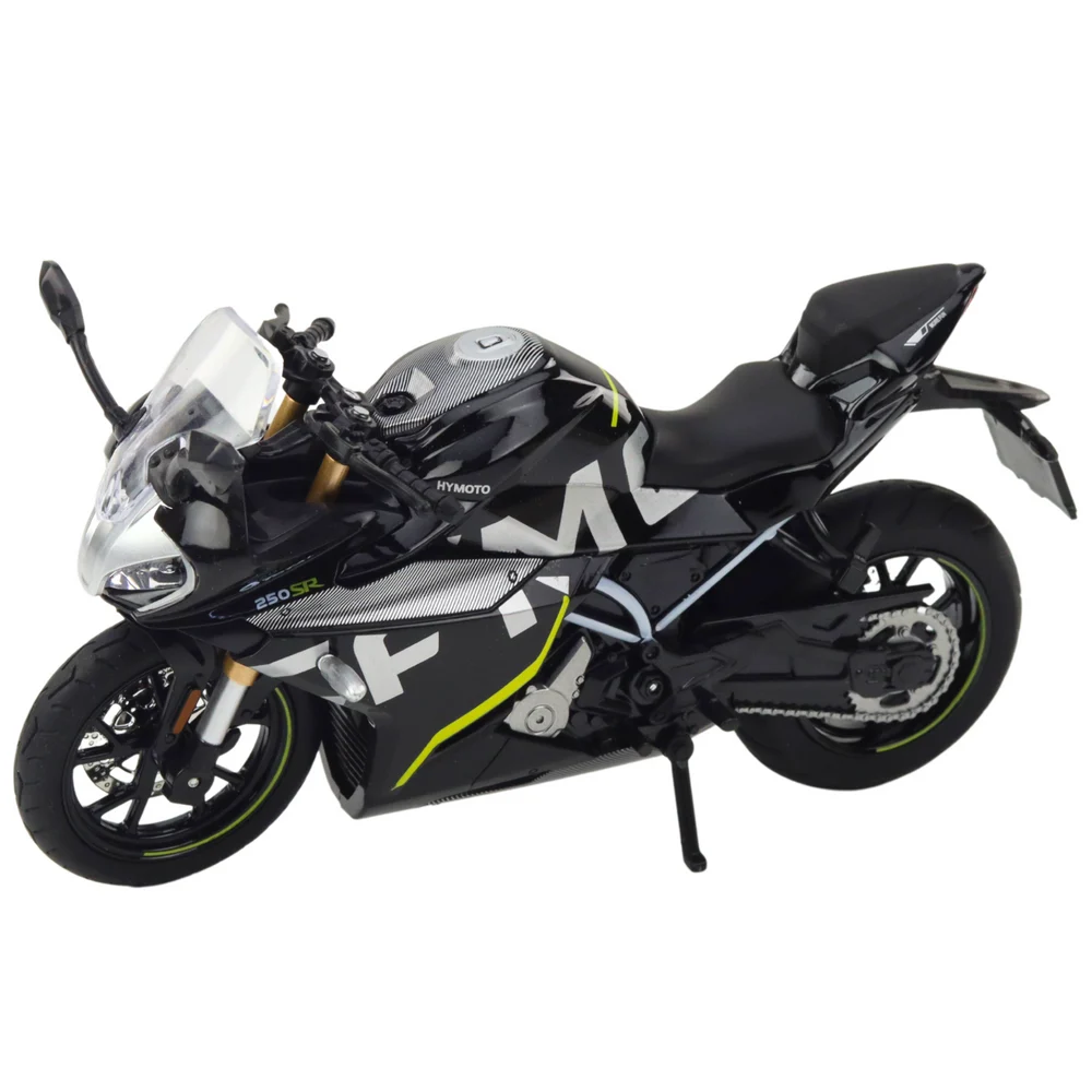 Metalna svjetla za sportske motocikle, zvukovi, crni 250 SR 1:12_2