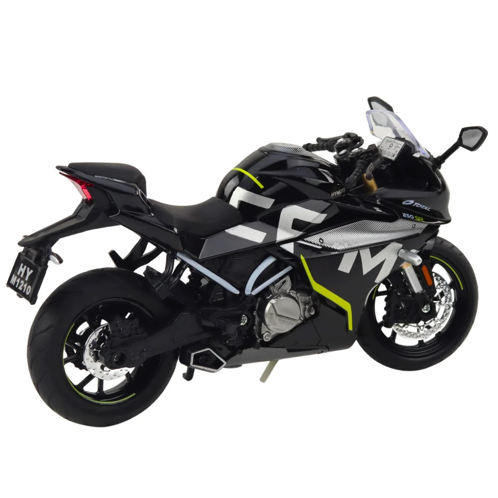Metalna svjetla za sportske motocikle, zvukovi, crni 250 SR 1:12_3