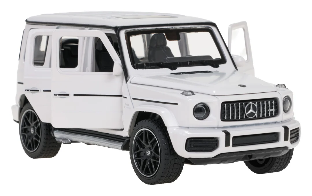 Metalni automobil 1:32 Mercedes-Benz AMG G63 sa zvukom, bijeli RASTAR_10