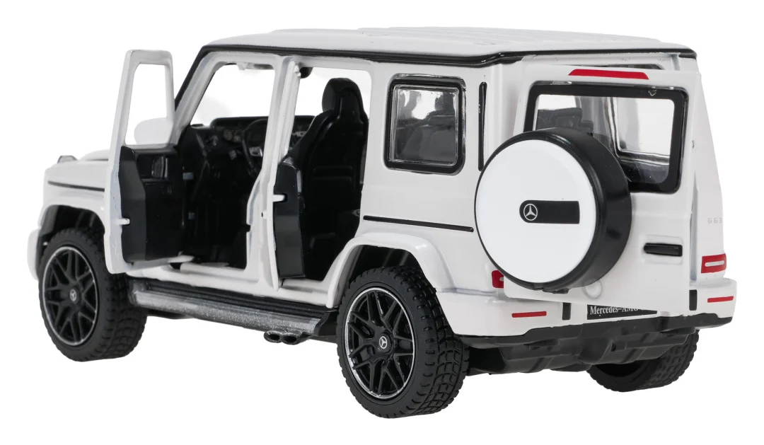 Metalni automobil 1:32 Mercedes-Benz AMG G63 sa zvukom, bijeli RASTAR_12