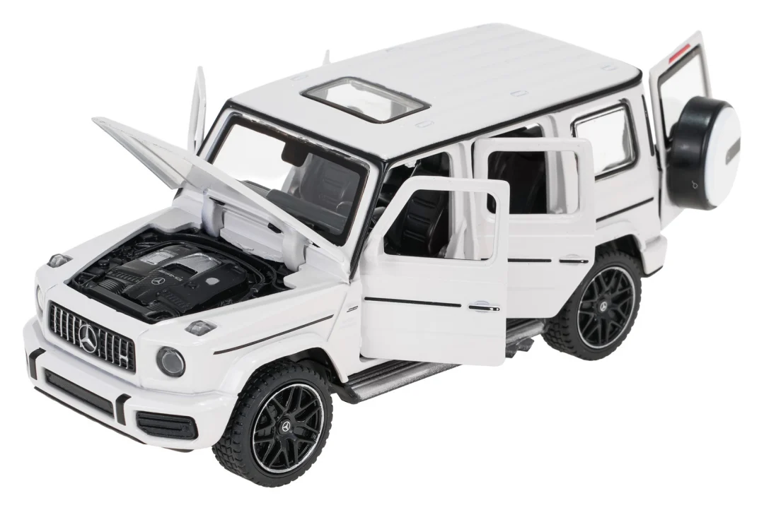 Metalni automobil 1:32 Mercedes-Benz AMG G63 sa zvukom, bijeli RASTAR_7