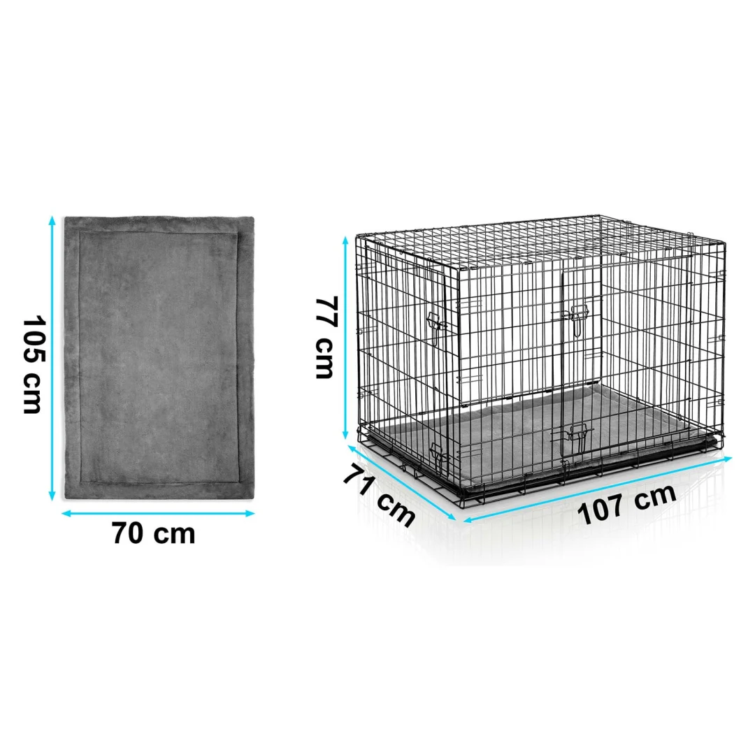 Metalni kavez za pse + ležaj 107 × 71 × 77 cm PH-202_5